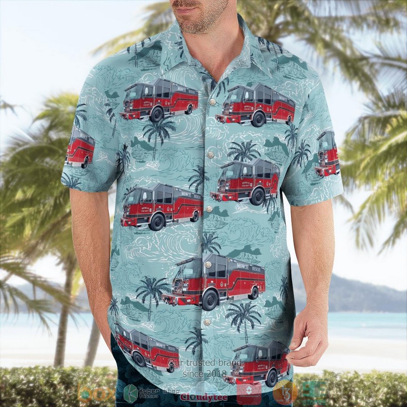 City of Muncie Fire Dept Aloha Shirt 4 City of Muncie Fire Dept Aloha Shirt word1