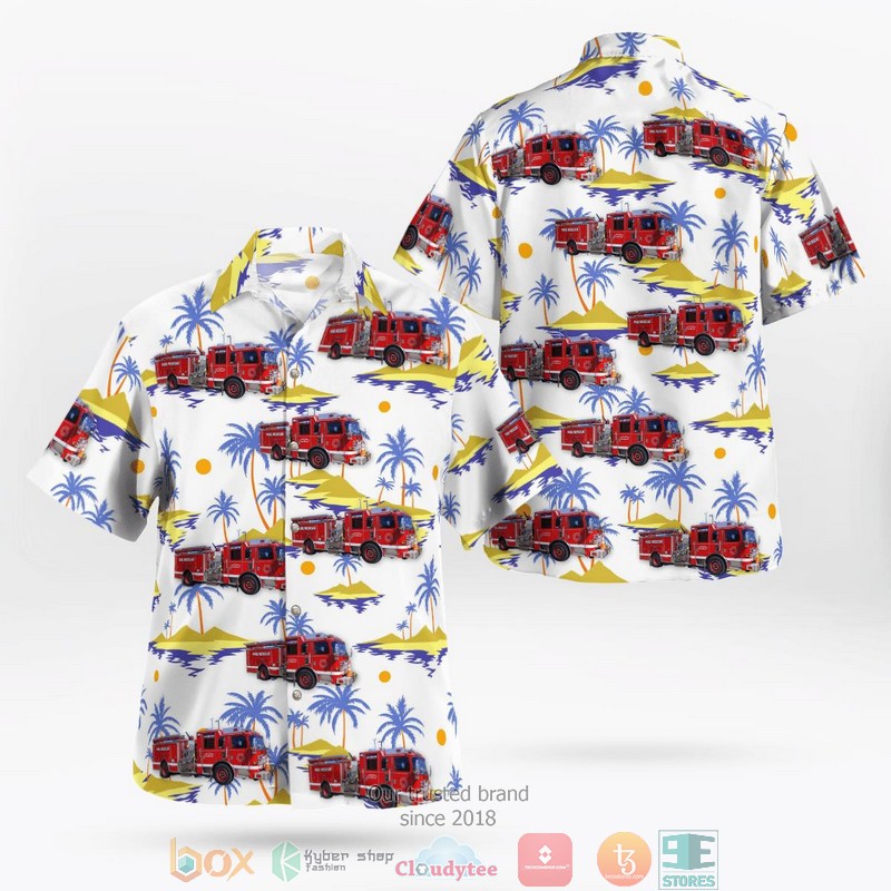 Clark County Washington Clark-Cowlitz Fire Rescue Station 23 La Center Aloha Shirt word1