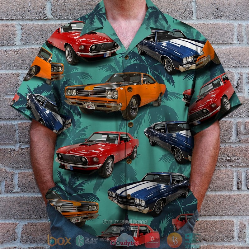 HOT Classic Car pattern Hawaii Shirt word2