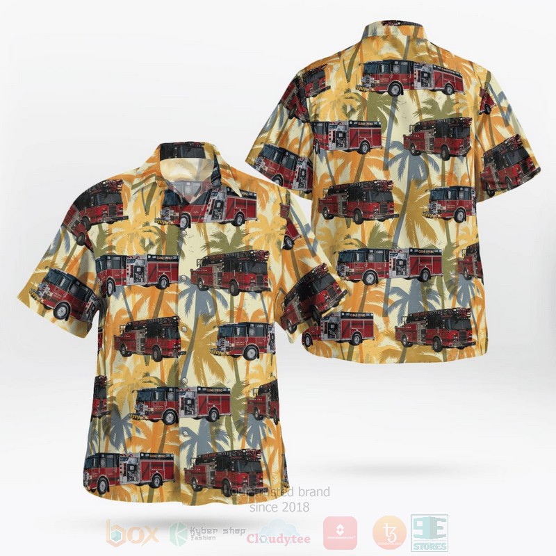 BEST Clear Spring Fire Rescue Five Forks, South Carolina 3D Aloha Shirt word3