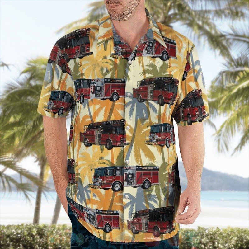 BEST Clear Spring Fire Rescue Five Forks, South Carolina 3D Aloha Shirt word2