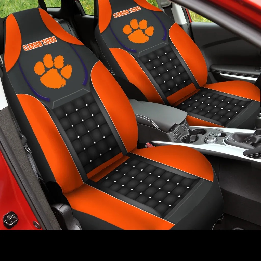 Clemson Tigers football Paw Orange Limited Car Seat Covers