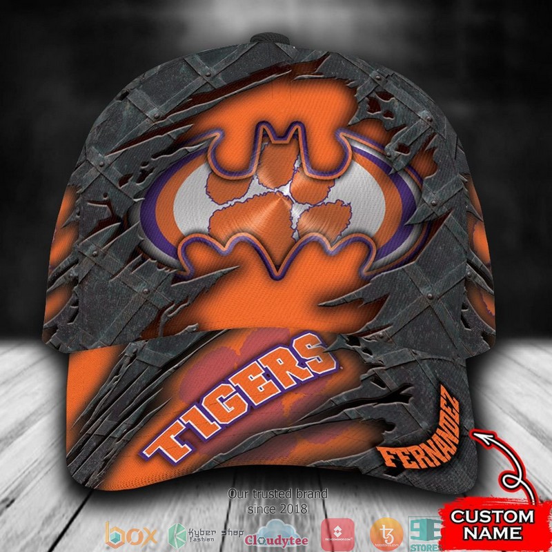 Clemson Tigers Batman NCAA1 Custom Name Cap