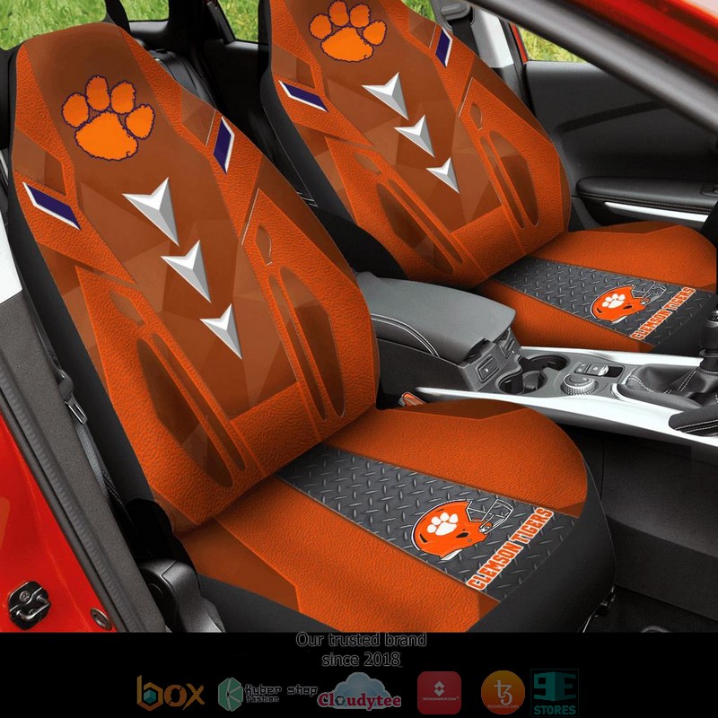 Clemson Tigers football Orange Grey Limited Car Seat Covers