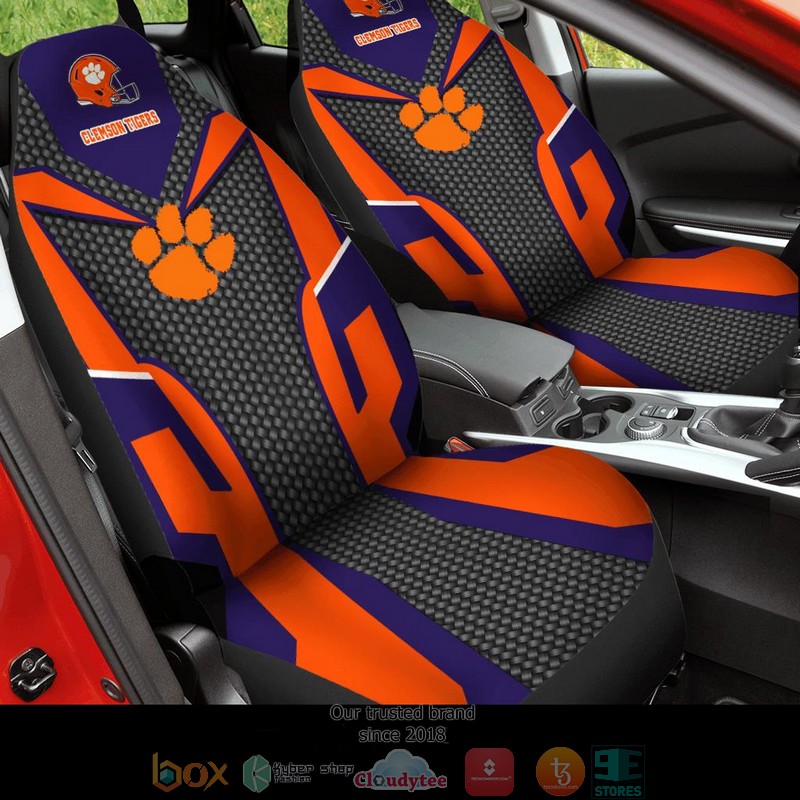 Clemson Tigers football orange Limited Car Seat Covers