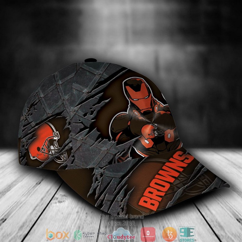 Cleveland Browns Iron Man NFL Custom Name Cap 2 Cleveland Browns Iron Man NFL Custom Name Cap word3