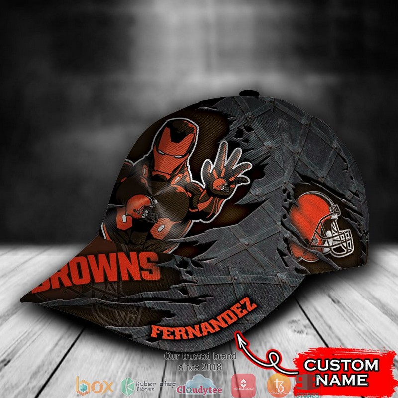 Cleveland Browns Iron Man NFL Custom Name Cap 3 Cleveland Browns Iron Man NFL Custom Name Cap word3