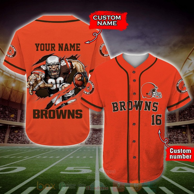 BEST Cleveland Browns Custom AOP Baseball Jersey word1