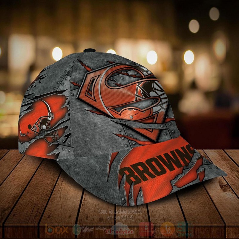 BEST Cleveland Browns NFL Team Superman Custom Name 3D Cap 3 BEST Cleveland Browns NFL Team Superman Custom Name 3D Cap word2