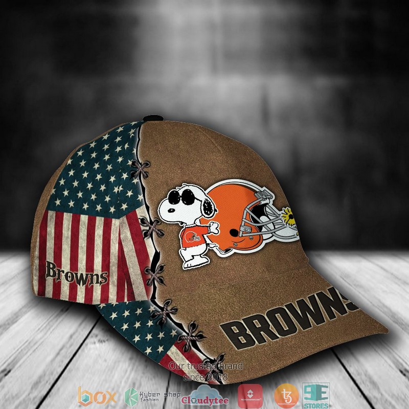 Cleveland Browns Snoopy NFL Custom Name Cap 3 Cleveland Browns Snoopy NFL Custom Name Cap word1