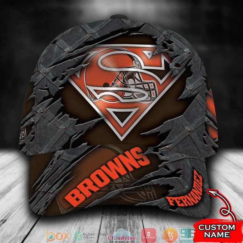 Cleveland Browns Superman NFL Custom Name Cap word1