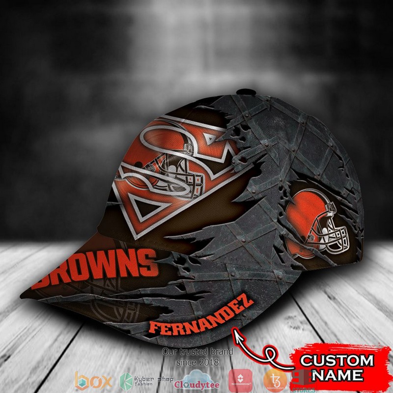 Cleveland Browns Superman NFL Custom Name Cap 3 Cleveland Browns Superman NFL Custom Name Cap word1
