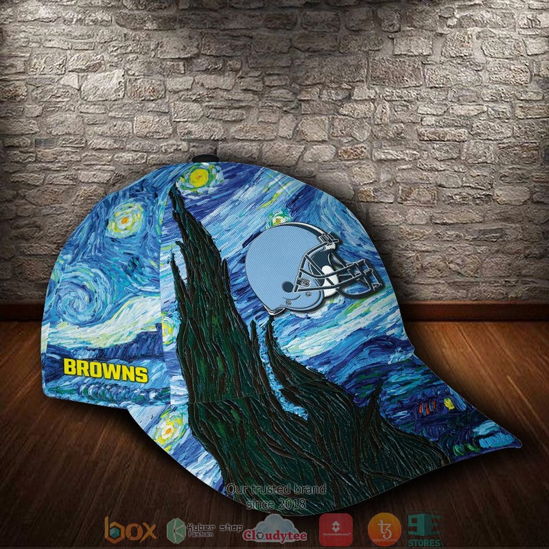 Cleveland Browns Van Gogh NFL Custom Name Cap 2 Cleveland Browns Van Gogh NFL Custom Name Cap word2