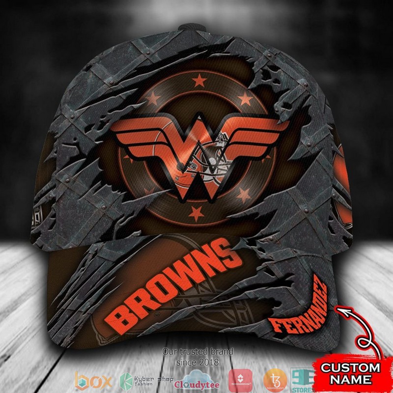 Cleveland Browns Wonder Woman NFL Custom Name Cap word1