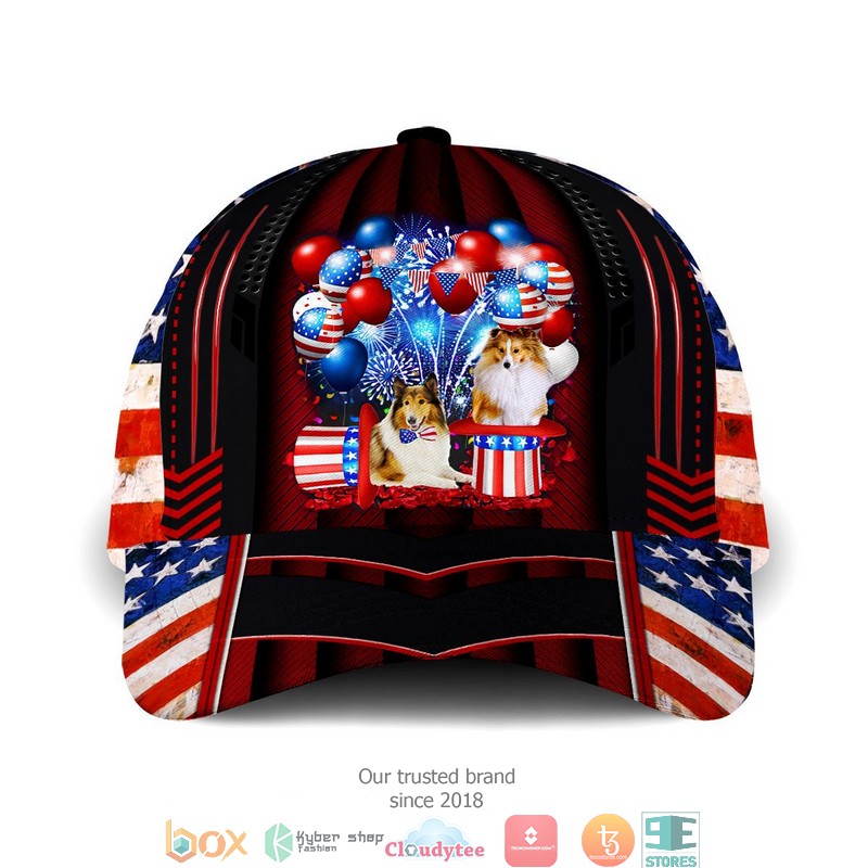 Collie Patriot Us Flag Balloon Cap 2 Collie Patriot Us Flag Balloon Cap word2