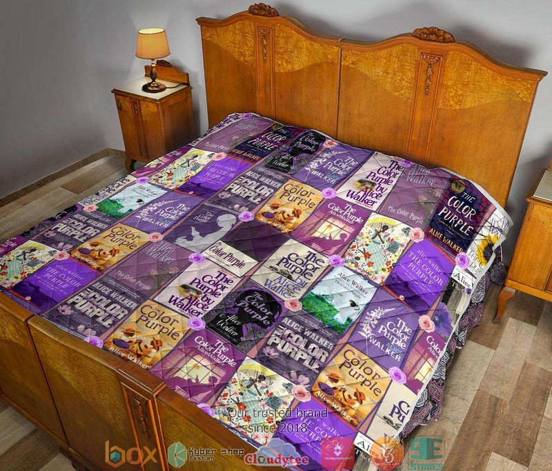 Color Purple Book Covers Quilt word2