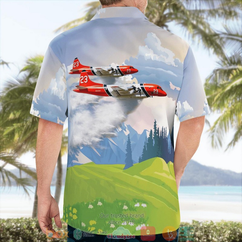 NEW Colorado Aerial Firefighting Lockheed P-3 Orion Aloha Shirt word2