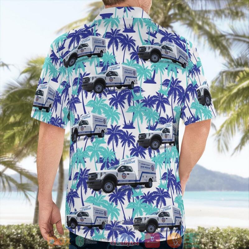 NEW Colorado Larimer County Dive Rescue Team Aloha Shirt word3