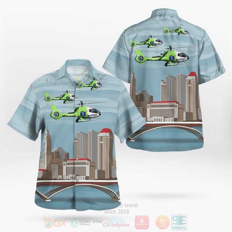 BEST Columbus, Ohio, MedFlight Airbus Helicopters H130 T2 3D Aloha Shirt 8 BEST Columbus, Ohio, MedFlight Airbus Helicopters H130 T2 3D Aloha Shirt word2