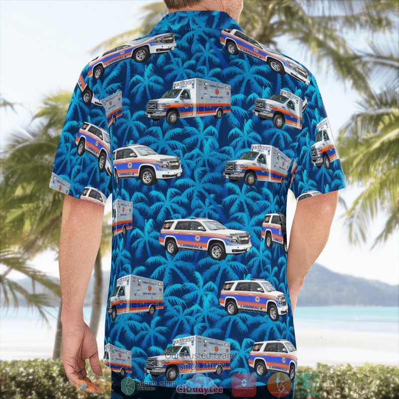 NEW Commack Volunteer Ambulance Corps New York Fleet Aloha Shirt word1