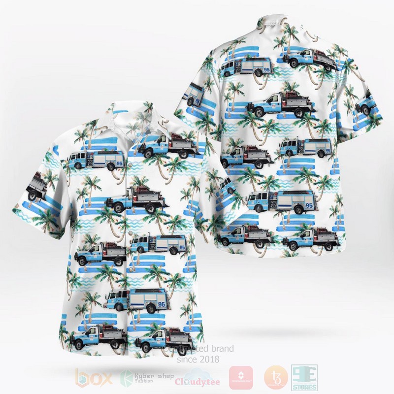 BEST Conroe, Texas, Montgomery County ESD 1 Station 95 Seven Coves 3D Aloha Shirt word1