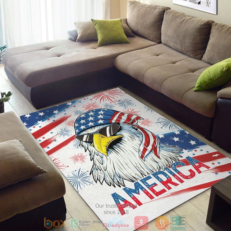 Cool Eagle America Independence day Rug 1 Cool Eagle America Independence day Rug word3