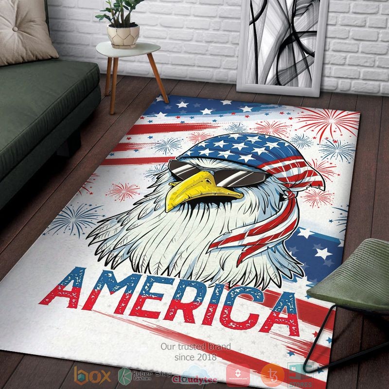 Cool Eagle America Independence day Rug 2 Cool Eagle America Independence day Rug word3