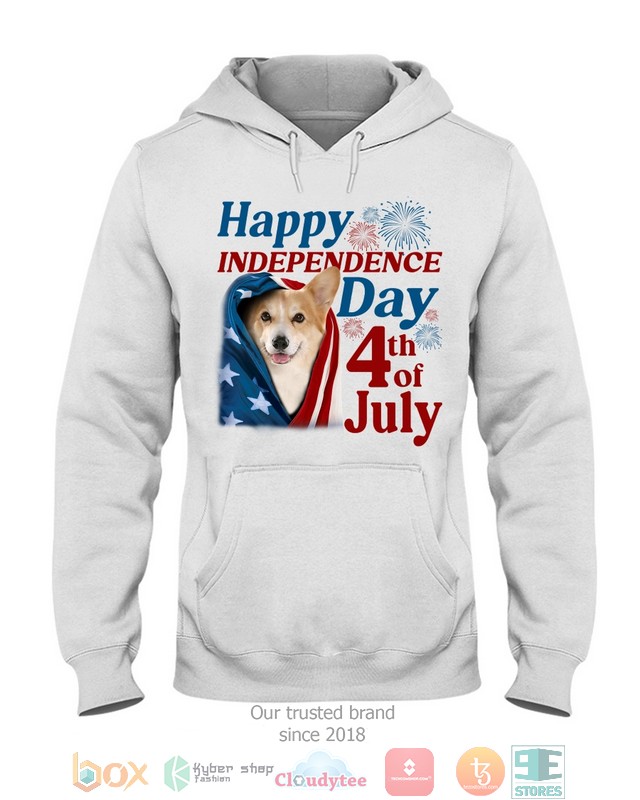 Corgi Happy Independence Day 4th Of July Shirt, Hoodie word2