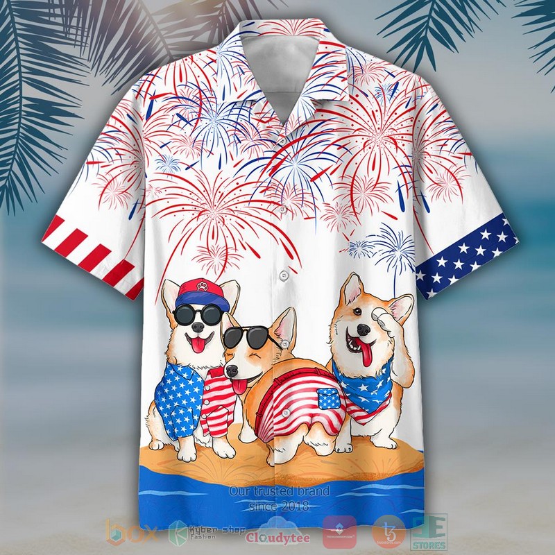 NEW Corgi Independence Day Is Coming Hawaii Shirt, Shorts word1