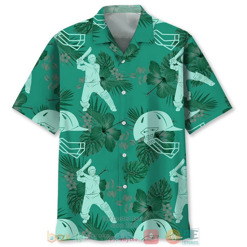 NEW Cricket Kelly Green Hawaiian Shirt 4
