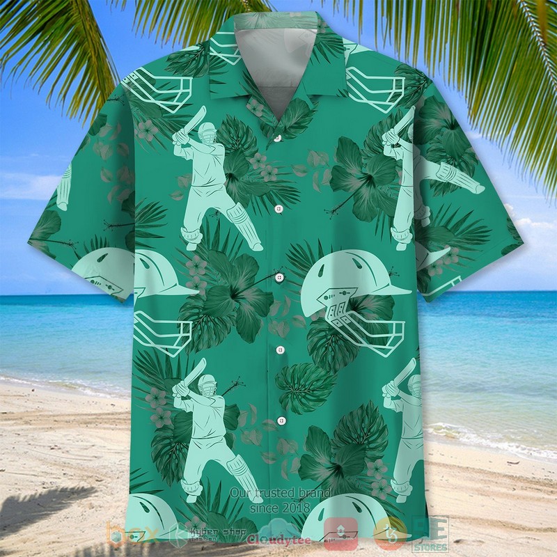 NEW Cricket Kelly Green Hawaiian Shirt 2 NEW Cricket Kelly Green Hawaiian Shirt word1