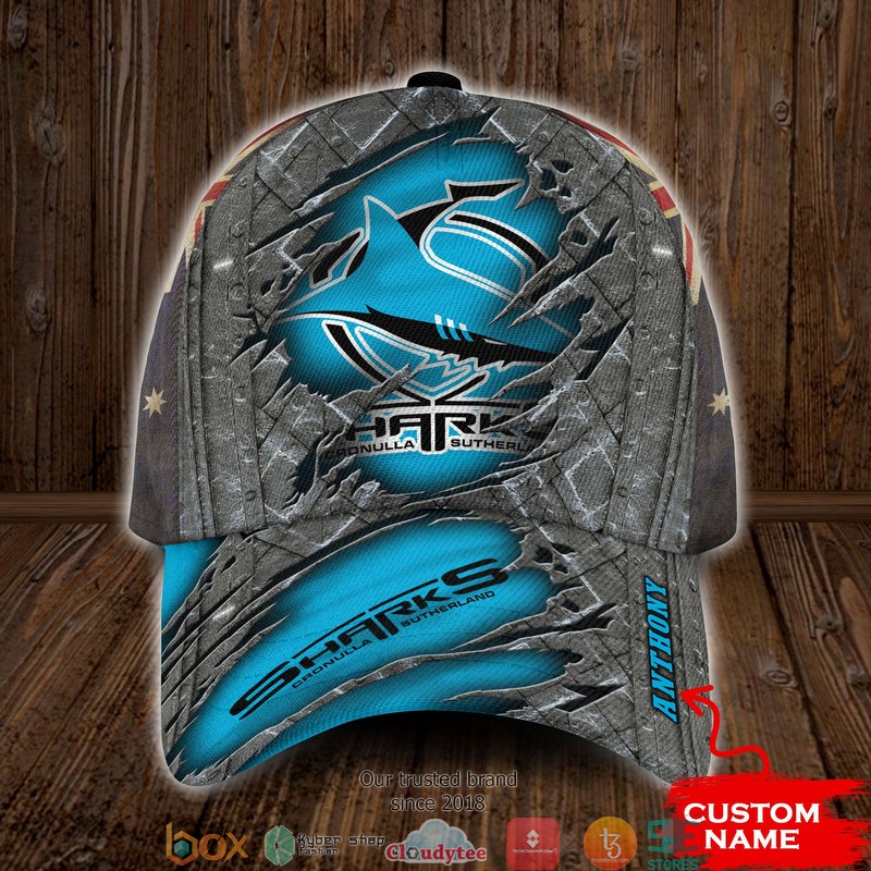 Cronulla-Sutherland Sharks NRL Custom Name Cap word3