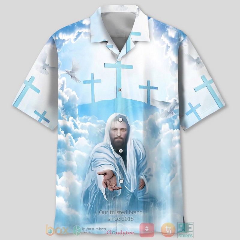 NEW Cross Jesus Hawaiian Shirt word1