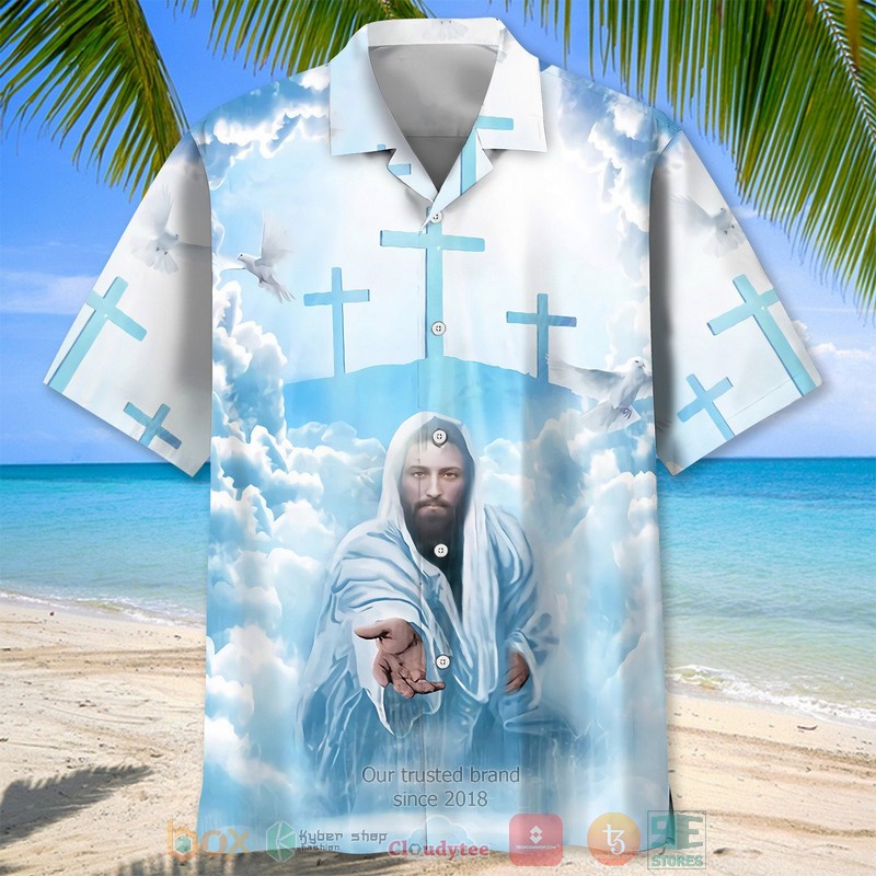 NEW Cross Jesus Hawaiian Shirt 2 NEW Cross Jesus Hawaiian Shirt word2