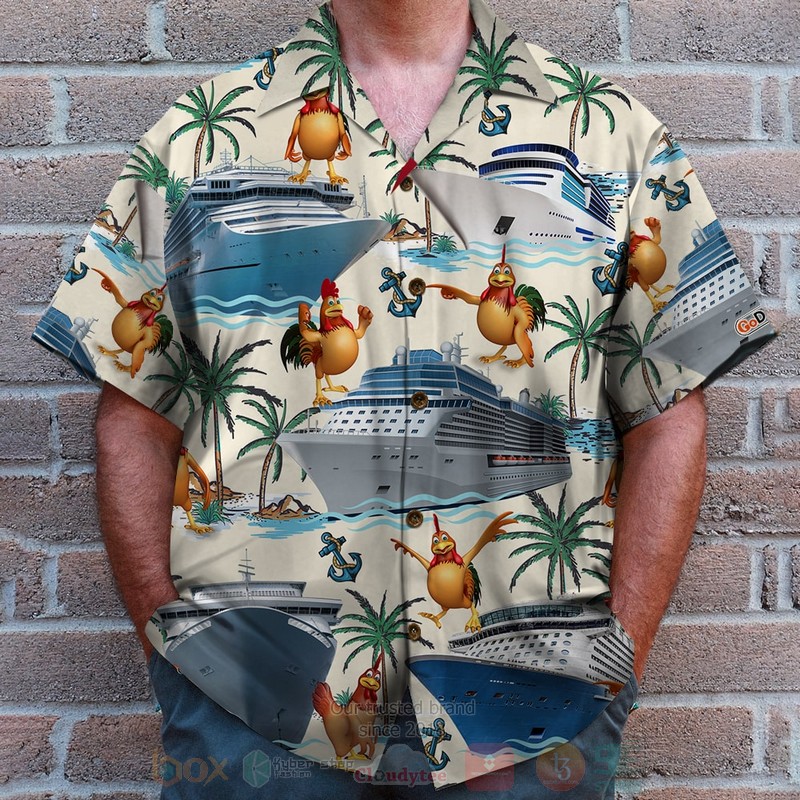 BEST Cruising Chicken Let's Enjoy the Trip, Cruising Lovers Aloha Hawaiian Shirt word2