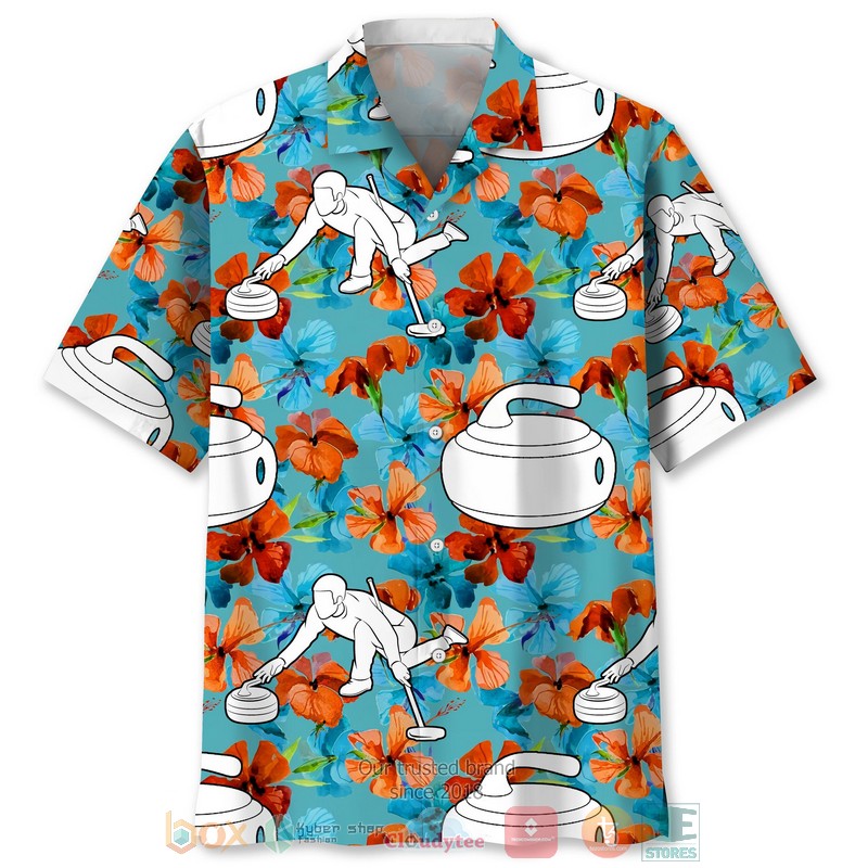 NEW Curling Nature Tropical Hawaiian Shirt 5