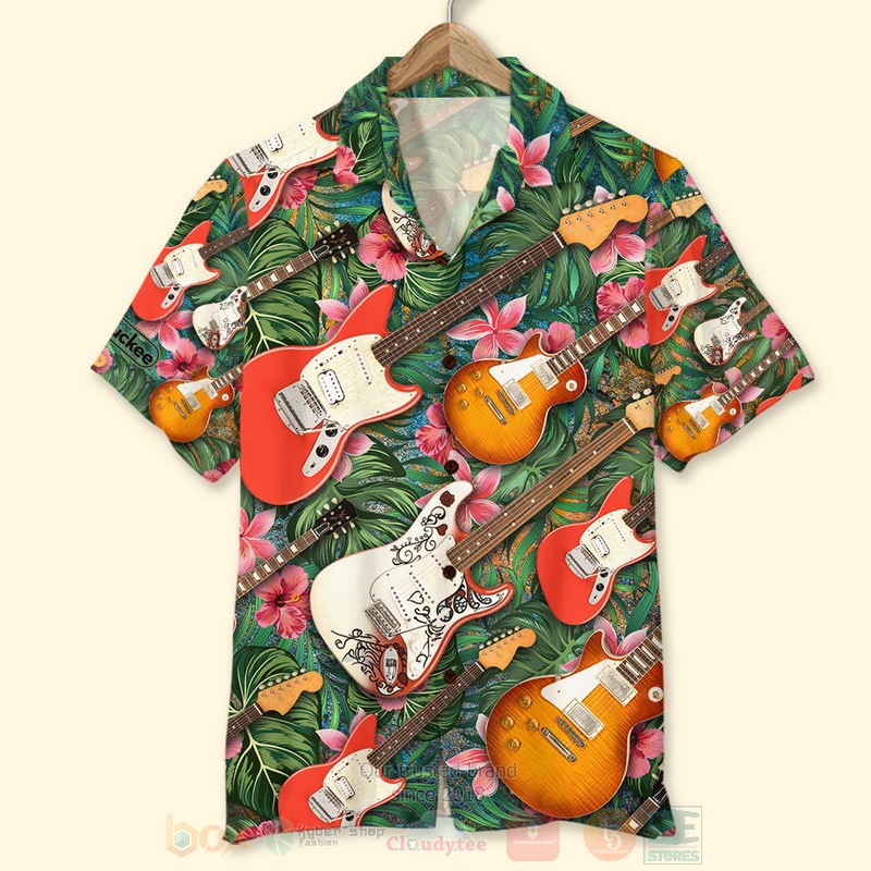 BEST Custom Electric Guitar, Tropical, Guitar Lovers Aloha Hawaiian Shirt