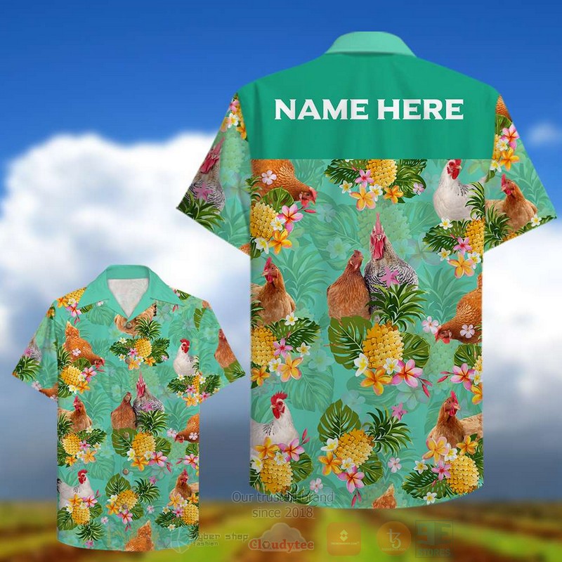 BEST Custom Farmer's Name Chicken & Floral Aloha Hawaiian Shirt 3 BEST Custom Farmer's Name Chicken & Floral Aloha Hawaiian Shirt word3