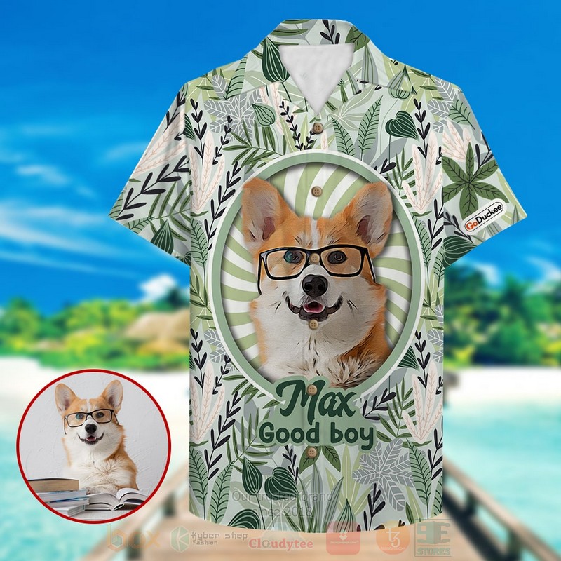 BEST Custom Photo Dog Lover Floral Aloha Hawaiian Shirt word3