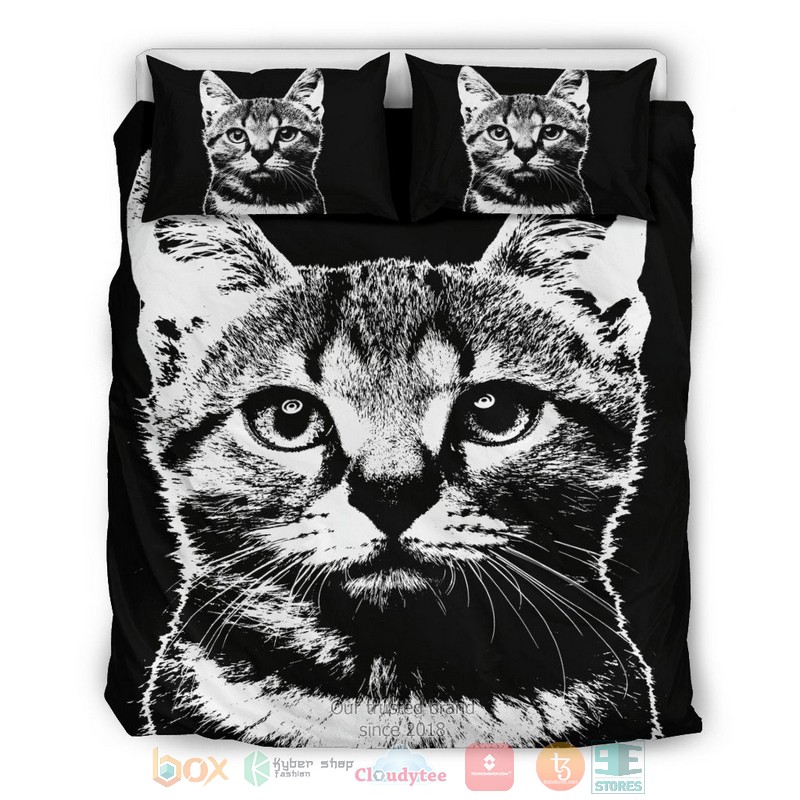 Cute Cat 3D Printed black Bedding Sets 3 Cute Cat 3D Printed black Bedding Sets 1 2