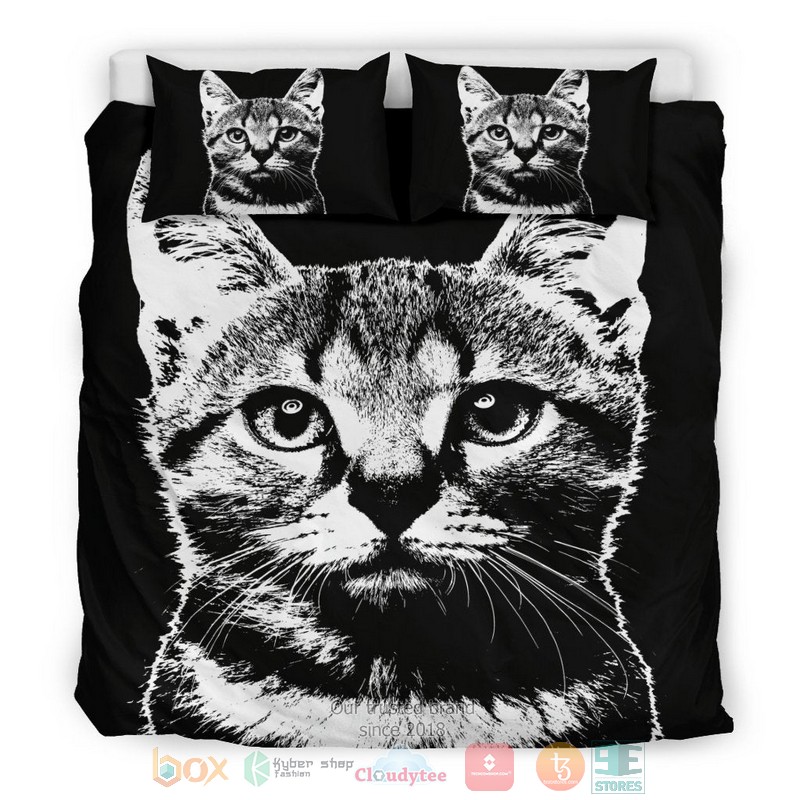 Cute Cat 3D Printed black Bedding Sets 4 Cute Cat 3D Printed black Bedding Sets 1 2 3