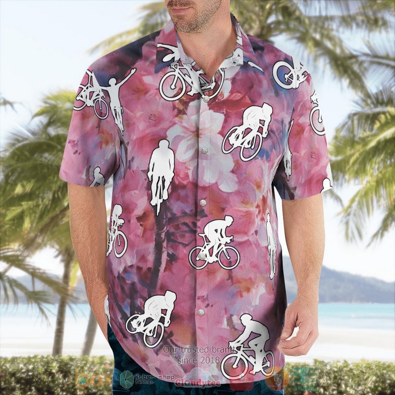 NEW Cycling Flower Hawaiian Shirt 7