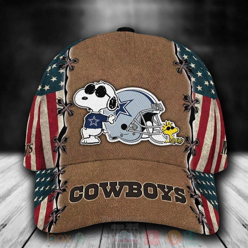 BEST Dallas Cowboys Snoopy NFL Team Custom Name 3D Cap word2