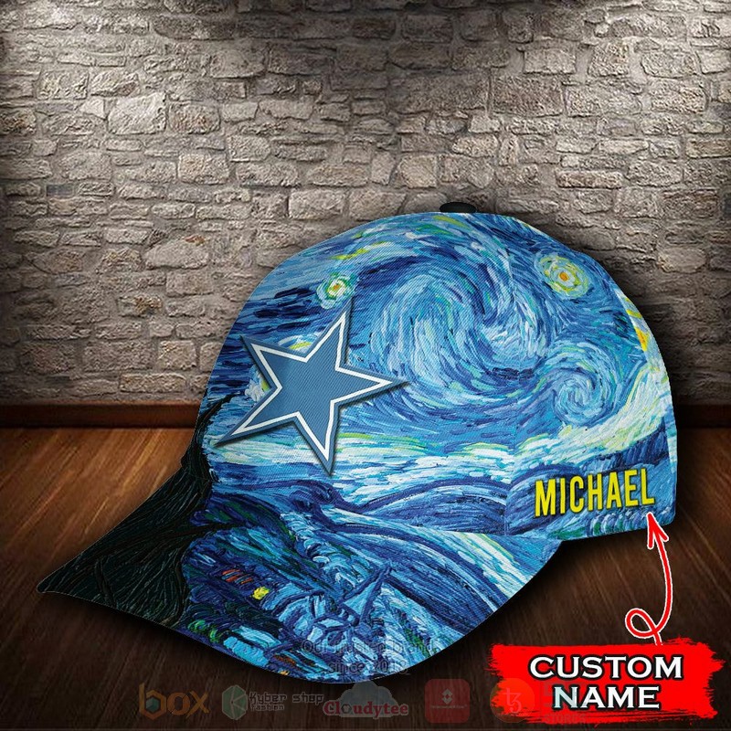 BEST Dallas Cowboys Van Gogh NFL Team Custom Name 3D Cap 3 BEST Dallas Cowboys Van Gogh NFL Team Custom Name 3D Cap word3