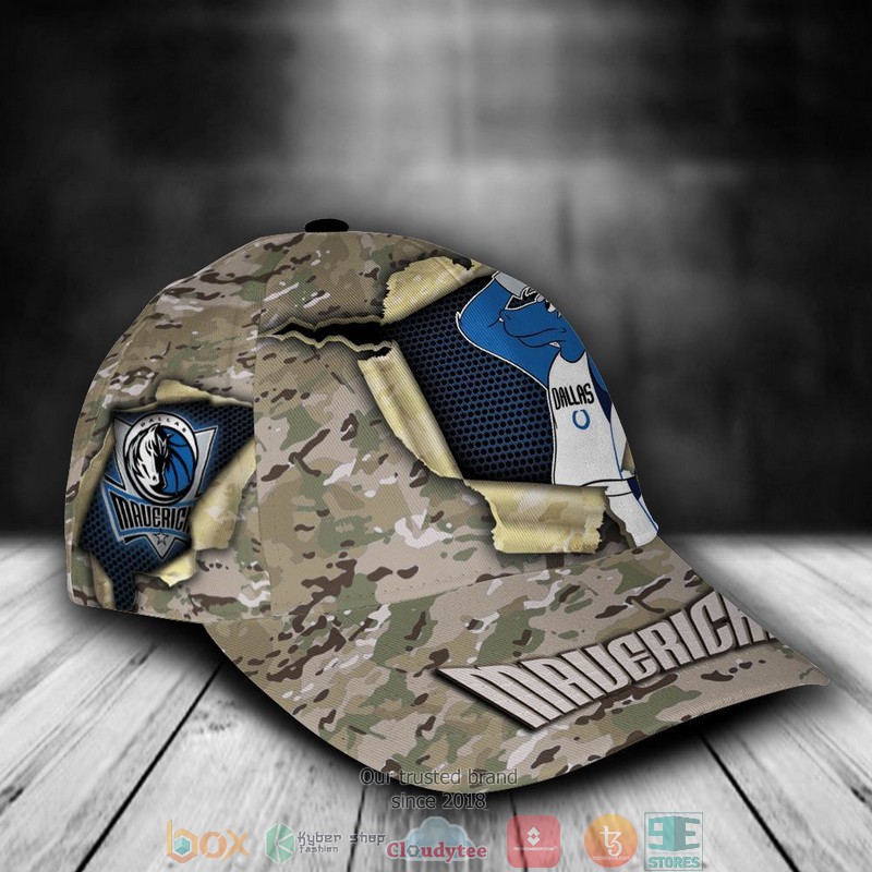 Dallas Mavericks Camo Mascot NBA Custom Name Cap 3 Dallas Mavericks Camo Mascot NBA Custom Name Cap word1
