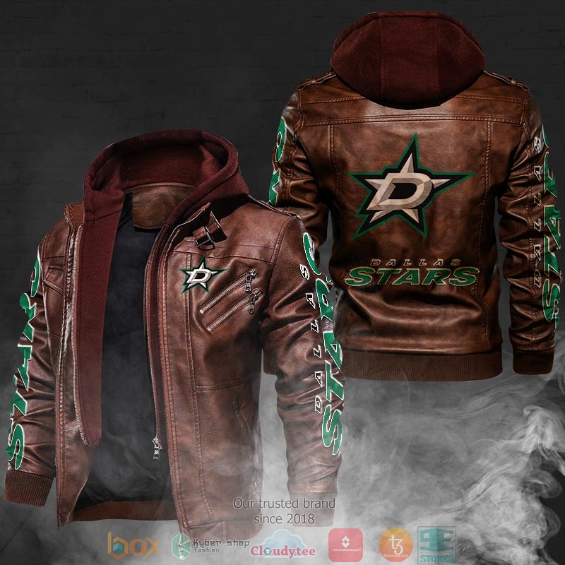 NEW Dallas Stars PU Leather Jacket 5 NEW Dallas Stars PU Leather Jacket word3