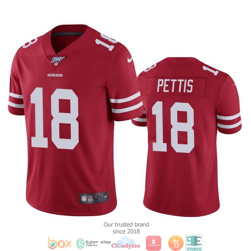 Dante Pettis San Francisco 49ers 100th Season Football Jersey Red word1