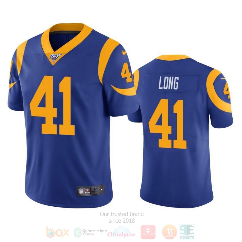 BEST David Long Los Angeles Rams, Blue Jersey Football word3