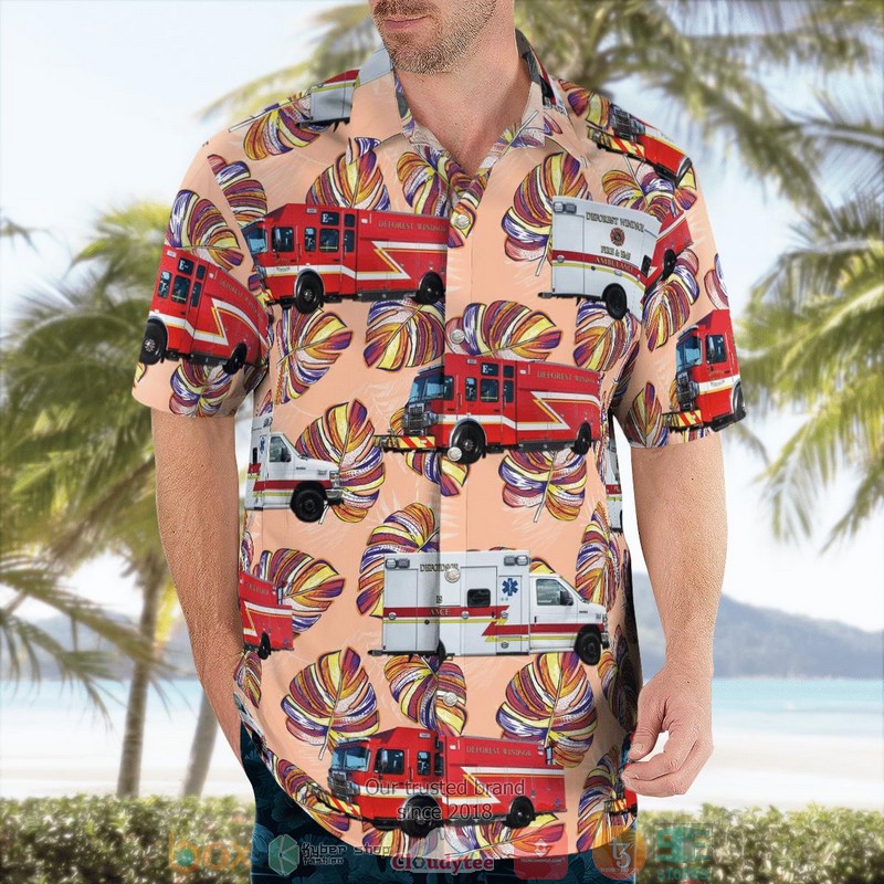 DeForest Windsor Fire & EMS De Forest Wisconsin Aloha Shirt word3