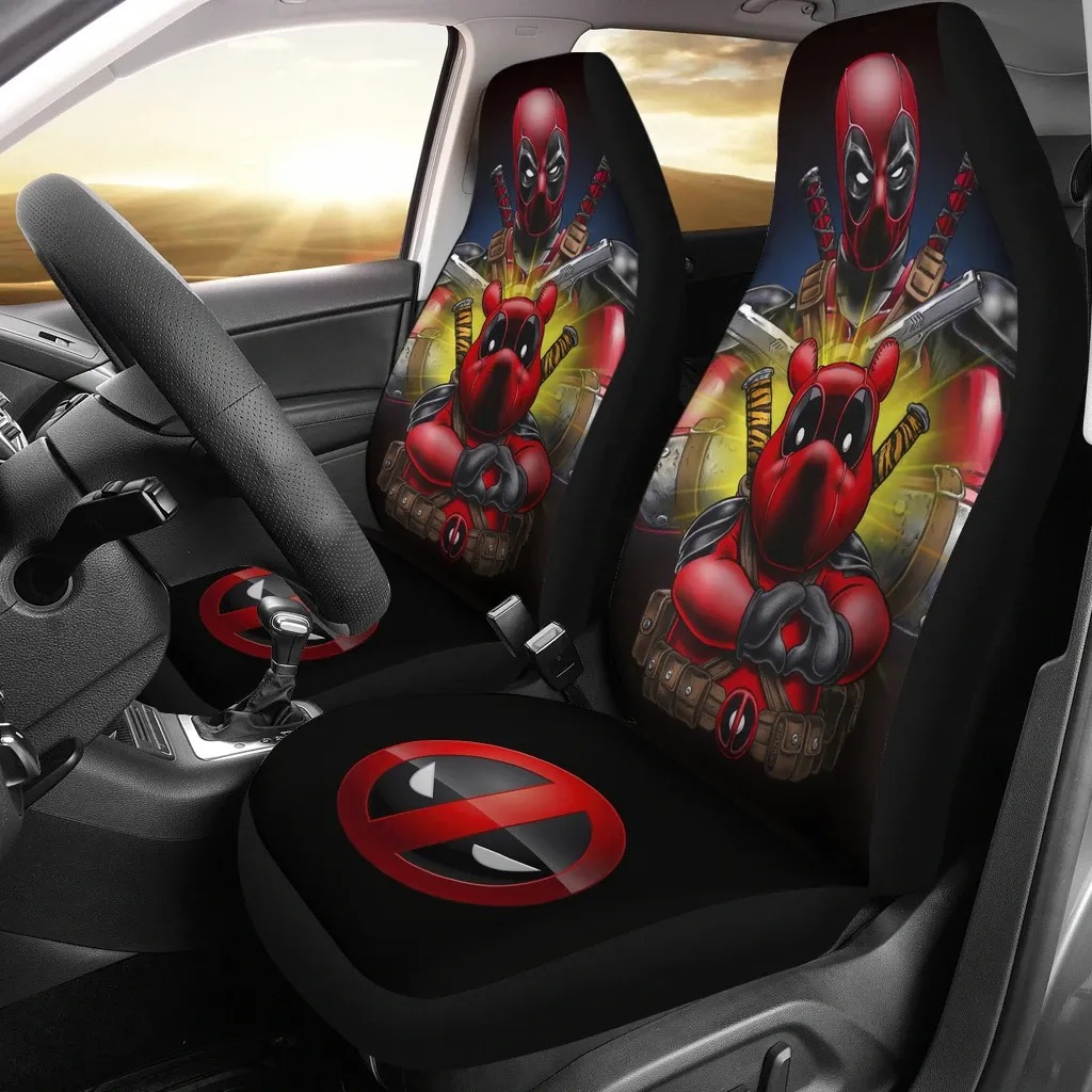 Deadpool And Pooh Limited Car Seat Covers